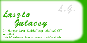 laszlo gulacsy business card